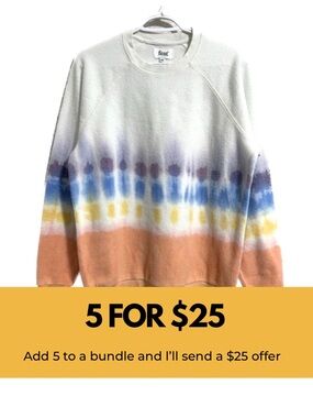 Feat fuzzy tie dyed sweatshirt.